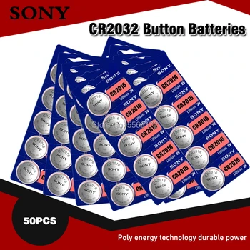 50PCS/LOT SONY CR2016 Baterie de Litiu de 3V cr 2016 Buton Baterie de Ceas Cheia de la Mașină Monedă Baterii 2016 DL2016 ECR2016