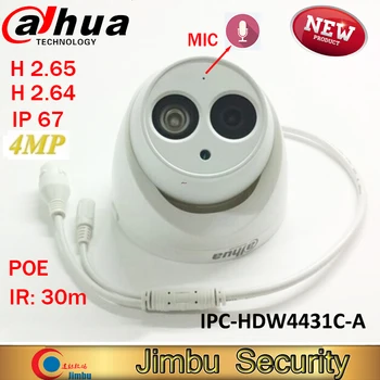 Dahua 4MP POE Full HD Camera ip IPC-HDW4431C-O-V2 Construit-în MICROFON CCTV aparat de Fotografiat de Rețea камера наблюдения слежения infraroșu aparat de fotografiat