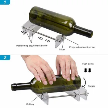 DIY Sticlă Instrument Tăietor Pătrat Rotund Vin, Bere, Sticlă, Sculpturi Cutter Mașină forBeerGlassCuttingBottlesHolder GlassCutter