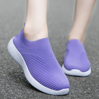 Femei Ochiurilor De Plasă Respirabil Platforma Adidasi Femei Super Lumina Moale Doamnelor Balerini Casual, Pantofi Sport De Culoare Roz Plus Dimensiune 43 Femeie Pantofi