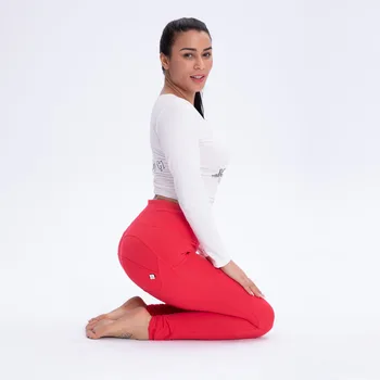Melody femei pantaloni patru moduri stretchable iute uscat respirabil yoga colanti dresuri tricotate de fitness colanti dresuri pentru fund sexy