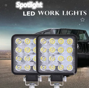 Noul MINI Led bar cu Led 48w bar 16barra Pătrat Reflectoarelor de Pe drum LED-uri lampa de lucru 12V 24V Pentru Camioane Auto 4X4 4WD Auto SUV ATV-uri