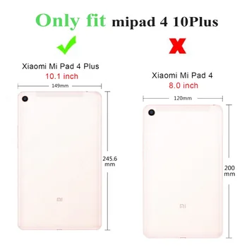 Pentru Mi Pad 4 Plus 10.1 inch caz Slim Retro Flip Stand Piele PU Caz Pentru Xiaomi MiPad 4 Plus 10.1 2018 Coperta +FilmPen