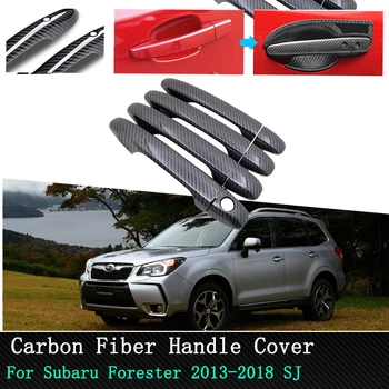 Pentru Subaru Forester SJ Mânerul Ușii Capacul Autocolante Auto exterioare Accesorii Crom Fibra de Carbon 2013 2016 2017 2018