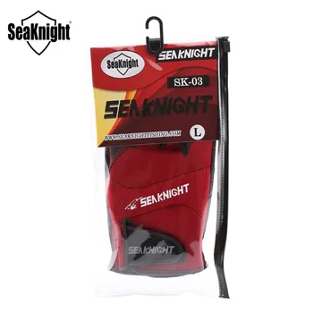 SeaKnight SK03 Pescuit Mănuși 1 Pereche/Lot Practice 3 Tăiat Degetul Design L XL XXL Exterior Respirabil Mănuși din Neopren, Material PU