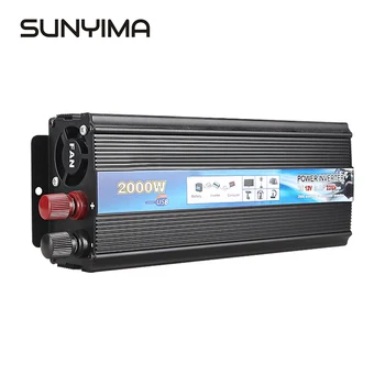 SUNYIMA 12V/24V la 220V Modified Sine Wave Inverter 2000W Solare Convertor Transformator de Alimentare Cu Control al Temperaturii Ventilator