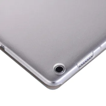 Ultra Subțire de Mătase 3-Folder Capac Transparent Stand Piele PU Geantă din Piele de Caz Pentru Huawei MediaPad M3 Lite 10 BAH-W09 BAH-AL00 10.1