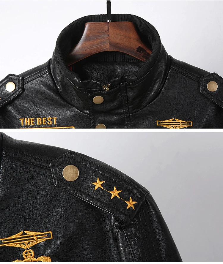 Cumpara Noua din piele jachete de toamna casual motocicleta punk jacheta de piele split haine de brand de haine plus dimensiunea m-6xl | Jachete & Coats ~ Funkit.ro