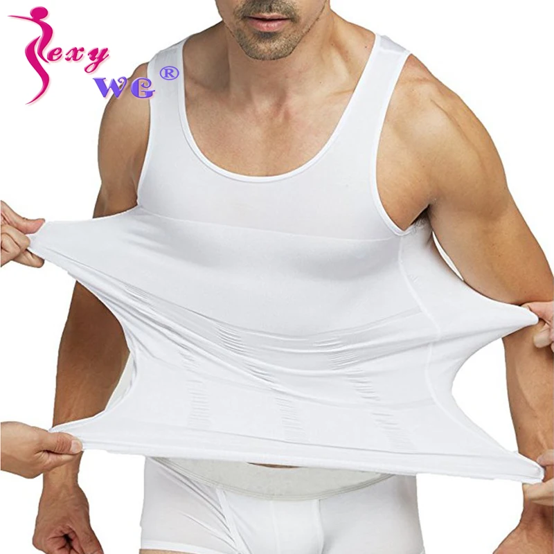 Men Body Shaping Vest Slimming Chest Belly Abdomen Tummy Fat Burn Shirt Corset for Male Shapers