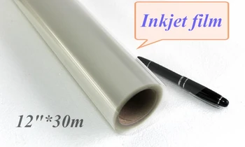 0.31 m de înaltă calitate inkjet clar rolă de film pentru cerneală de imprimantă 12in
