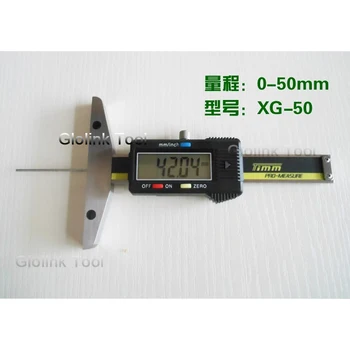 0-50mm*2mm Digital, limitator de Adâncime Cu Tijă Subțire Electronice benzii de Rulare Adâncime Indicator Digital de Adâncime Manometre Cu Tijă Subțire Etrier