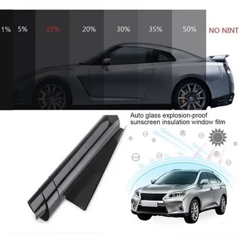 0.5x3.0M 5% 25% 50% Auto Accesorii Auto de Origine Geam Tentă Nuanțare Rolă de Film Racleta Auto Acoperiș Fereastră Tentă de Film de Sticlă
