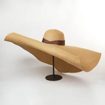 01904-HH7338 30cm refuz manual hârtie de paie model show design soare capac femei de agrement holiday beach hat