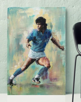 06 Decor De Legenda Diego Armando Maradona, Fotbal Super Star Mare Tesatura De Matase Poster Art Decor Interior Tablou Cadou
