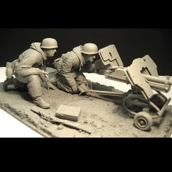 1/16 Fallschirmjagers /W 2,8 cm sPzB41 Arma (Frontul de Est 1943) Doi oameni Rășină Figura soldați GK-al doilea RĂZBOI mondial Neacoperite de Nici o culoare