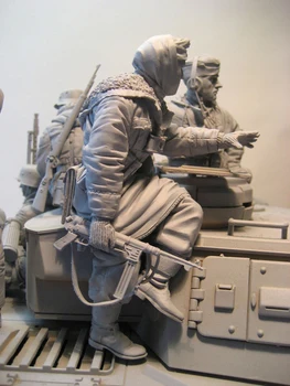 1/16 figura rășină rășină kituri istorice soldați rășină cifre model kituri de Iarnă rezervor de Cavaler 160G