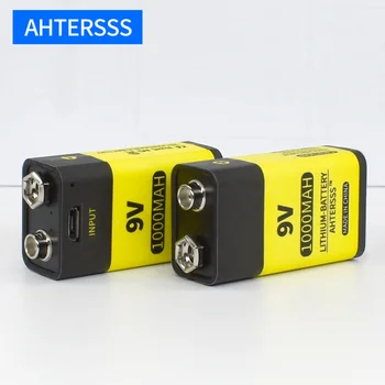 1-16pcs USB 9V 6F22 baterie reîncărcabilă baterie 9V 6f22 baterie litiu-ion de 1000mAh pentru multimetru, alarma de Fum, etc baterii
