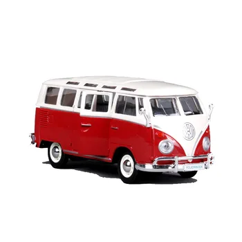 1:25 Volkswagen 1960 Van Samba de Autobuz de Metal Vehicul de Lux turnat sub presiune Trage Înapoi Masini Model de Colectare de Jucării de Crăciun Cadou