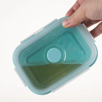 1/3/4Pc Silicon Pliere Bento Box Pliabil Portabil Cutie de Prânz pentru Alimente Cină Container pentru Alimente Castron Lunchbox Tacamuri Noi
