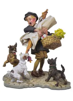 1/32 54mm vechi copil cu câinele Rășină figura truse Model in Miniatura gk Unassembly Nevopsite