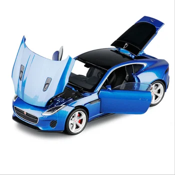 1: 32 Jaguar masina pur electrica aliaj model de masina șase acusto-optic model de mașină de jucărie jucărie pentru copii ziua de anul nou jucării