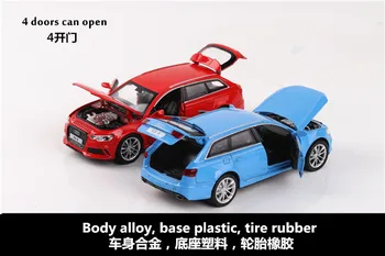 1:32 Scară Audi RS6 Quattro turnat sub presiune din Aliaj de Metal de Lux Model de Masina Trage Înapoi de Masina Pentru Copii Jucării Cu Colectare Transport Gratuit