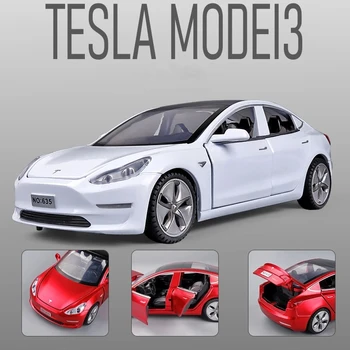 1:32 Tesla MODEL 3 Aliaj Model de Masina Diecasts & Vehicule de Jucărie Mașini de Jucărie Copil Jucării Pentru Copii Cadouri pentru un Băiat Jucărie