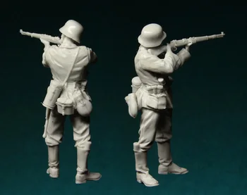 1/35 Rășină Figura Model de Kit de al doilea RĂZBOI mondial German de Infanterie în acțiune-067 Neasamblate nevopsite Sus