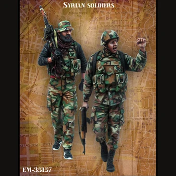 1/35 sirian soldați rășină kit de soldați GK Militare scena combinație militare Moderne obiectul Neacoperite de Nici o culoare