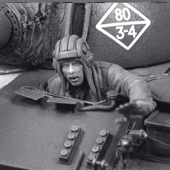 1/35 Sovietice de tancuri (Operațiunea Dunării, Praga 1968), figura 2, Rasina Model Soldat GK, Neasamblate și nevopsite kit