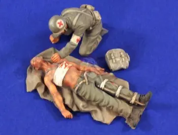 1/35 vechi echipajul om Rănit pe Prelata jucărie Rășină Model în Miniatură rășină figura Unassembly Nevopsite
