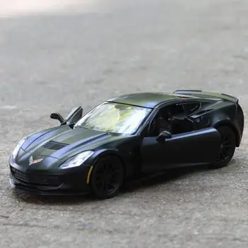 1:36 Jucărie Mașină Corvette c7 Metal Jucărie Aliaj Masina Diecasts & Vehicule de Jucărie Model de Masina in Miniatura Scara Model Auto Jucarii Pentru Copii
