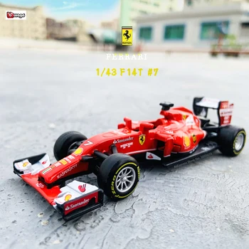 1:43 Bburago 1:43 SF14T-7 Curse de F1 Ferrari 2018 SF71H 2017 SF70 2016 SF16 S14T F21012 turnat sub presiune Model de Masina