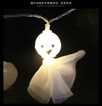 1,5 m 10leds LED șir de lumini decor de Halloween Schelet Material Fantomă Elf Grimasă Baterie zana de Halloween lampa Petrecere de vacanță