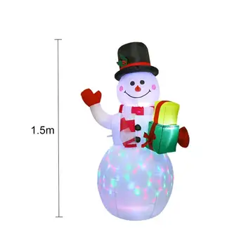 1,5 m Gonflabile de Crăciun, om de Zăpadă Iluminat de Design Drăguț Și Lumini LED-uri de Moș Crăciun Doll Set Cadou de Crăciun Pentru Copii