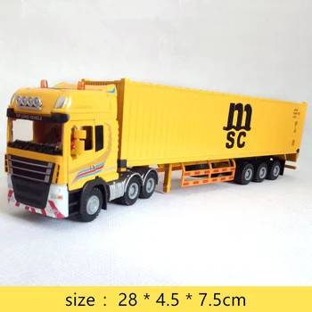 1:50 containere de logistică aliaj model de simulare auto cadou colecție de articole de mobilier camion de jucărie mașină de jucării pentru băieți camion roșu