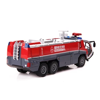 1:50 de pompieri aeroport foc camion de model aliaj masina model de jucărie trage înapoi lumina de Sunet jucărie pentru copii cadouri transport gratuit