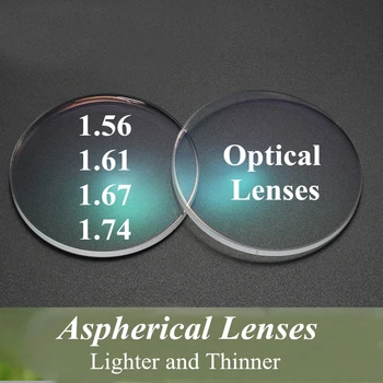 1.56 1.61 1.67 1.74 Indicele Optic Miopie Miopie baza de Prescriptie medicala Asferice Ochelari de vedere Lentile unifocale HMC CR39 Rășină