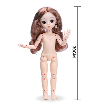 1/6 30cm Mobile Articulate BJD Păpuși Jucării cu Haine de Fată 3D Ochi de sex Feminin de Moda Printesa Rochie de Păpușă Jucărie Pentru Fete, Cadou