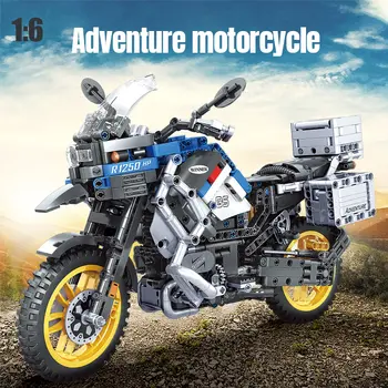 1:6 Creator Oraș Technic Motocicleta Masina MOC Model Blocuri de Masina de Curse de Aventura Motocicleta Vehicul Cărămizi Jucării pentru Băieți