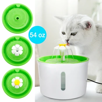 1.6 L Automată Pisică Câine Fântână de Apă Electric cu LED-uri de Companie Potabilă Alimentator Castron USB Câine Mut Cat Distribuitor de Apă Animale de companie Bautor de Feeder