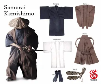 1/6 scară Samurai Kamishimo Kimono Kami Najajuban Shimo Tabi Waraji Îmbrăcăminte set pentru 12in de sex Masculin Soldat Acțiune Figura Jucarii