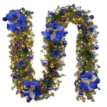1.8/2.7 M Copac Agățat Ornament Rattan cu LED-uri Colorate Decorare Pentru Craciun 2020 Petrecere de Nunta Acasă în aer liber Coronita Ghirlanda Decor