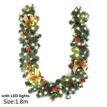 1.8/2.7 M Copac Agățat Ornament Rattan cu LED-uri Colorate Decorare Pentru Craciun 2020 Petrecere de Nunta Acasă în aer liber Coronita Ghirlanda Decor