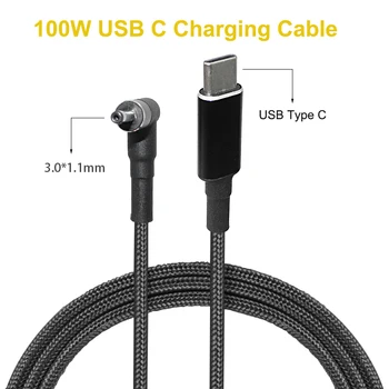 1,8 m USB de Tip C pentru a 3.0 X 1.1 mm Laptop de Încărcare Încărcător Cablu de Cablu pentru Samsung Acer pentru Asus Dc Notebook Adaptor Convertor