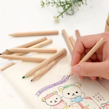 1 Baril 12color taie gril Creioane Colorate din Lemn Țeavă de Culoare Pictura Creion Colorat Creioane Cu Ascutitoare Copii