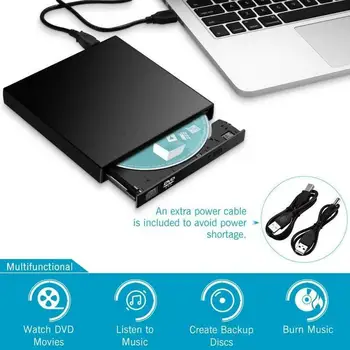 1 BUC 12,7 mm USB 2.0 Extern DVD/CD-ROM Caz Pentru Laptop Disk Desktop DVD SATA De Disc Optice Cabina de Externe SATA PC Z1B6