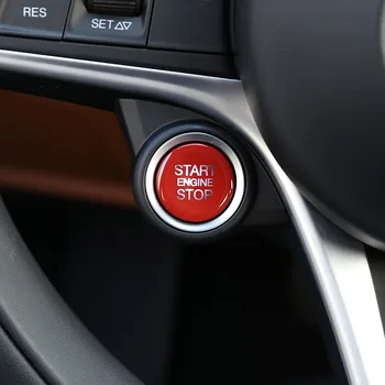 1 BUC ABS Buton Comutator Capac Pentru Alfa Romeo Giulia Stelvio Motor Auto Start-Stop Buton de Apăsare Inel de Trim 3 Culori