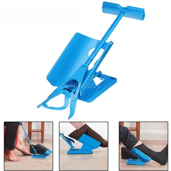 1 buc Albastru Ciorap Slider Ajutor Ușor de pe Ciorap Helper Kit Pantof de Dureri Fără de Îndoire încălțător de Pantofi pentru Sarcina Dressing Sida Instrumente
