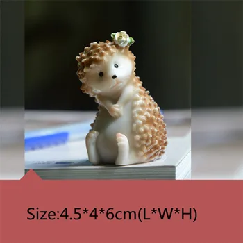 1 buc Animale Simpatice Figurine Decoratiuni de Gradina în aer liber Rășină Arici de Familie Miniaturi, Figurine de Gradina Statui